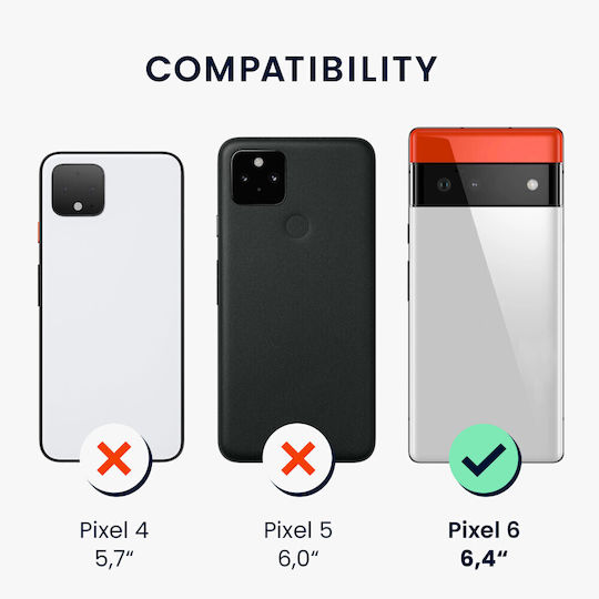 KWmobile Umschlag Rückseite Silikon Grün (Google Pixel 6)