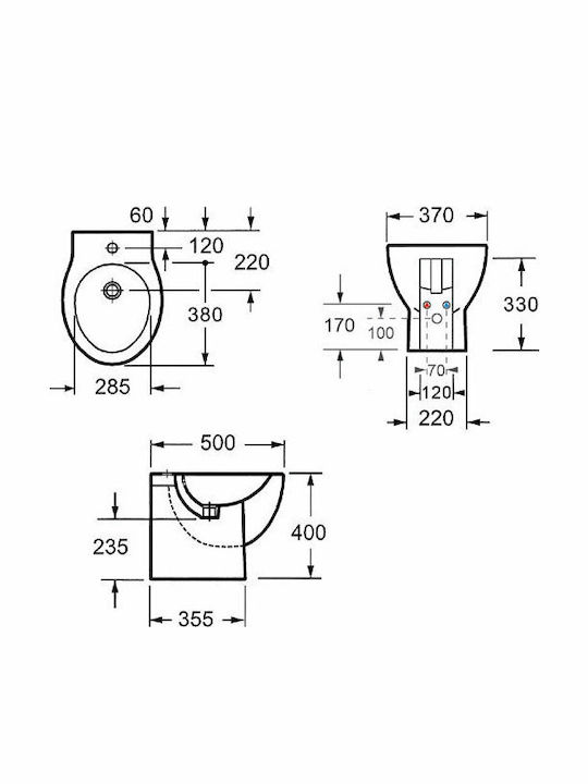 Karag Aphro Suite Bidet Etaj 37x50cm
