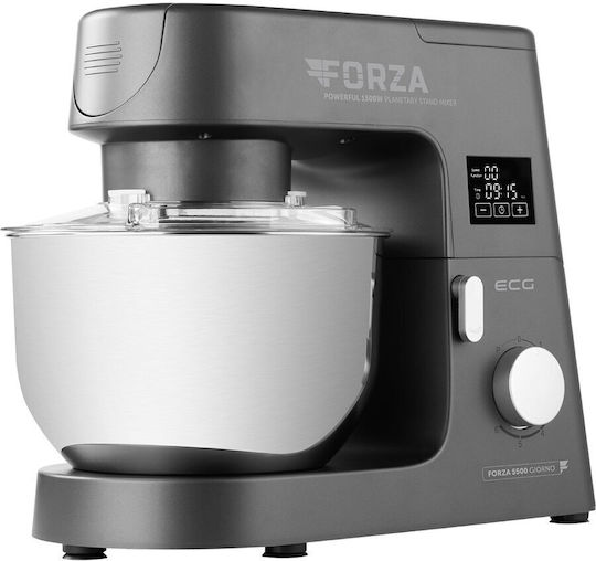 ECG Forza 5500 Scuro FORZA5500 Mixează 1500W cu Vas din Oțel Inoxidabil 6.5lt