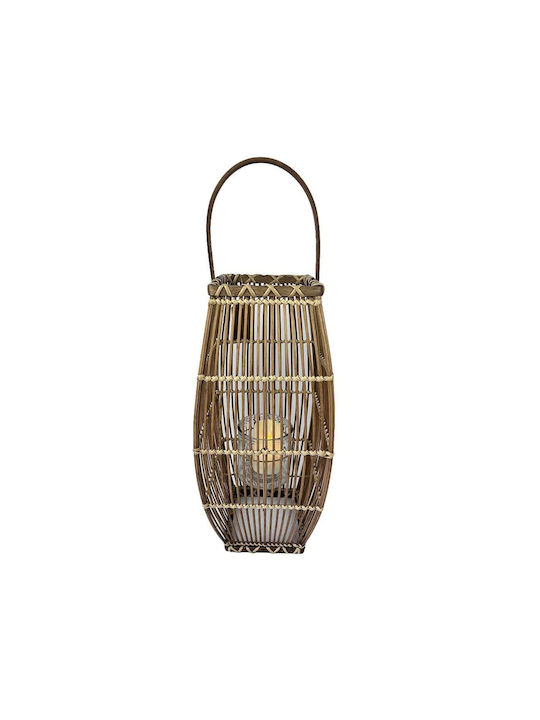 Espiel Φαναράκι Bamboo Επιτραπέζιο Καφέ 17x24x54εκ.