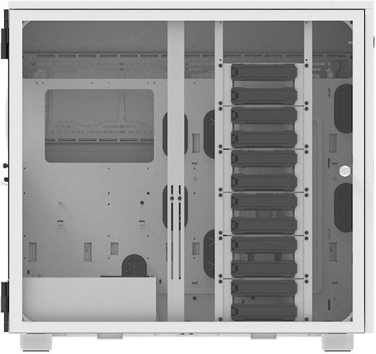 Thermaltake AX700 TG Gaming Full Tower Computer Case with Side Window Snow