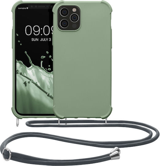 KWmobile Iphone Back Cover Silicone / Plastic with Strap Green (iPhone 12Xiaomi 12 ProRealme 12 Pro)
