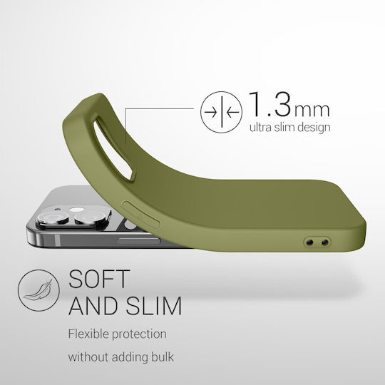 KWmobile Iphone Back Cover Silicon Verde (iPhone 12Xiaomi 12 ProRealme 12 Pro - Traducere: Realme 12 Pro)