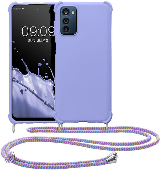 KWmobile Back Cover Σιλικόνης / Πλαστικό με Λουράκι Μπλε (Moto G42)
