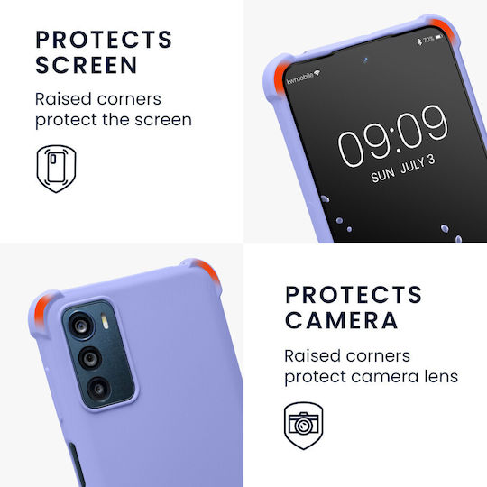 KWmobile Back Cover Σιλικόνης / Πλαστικό με Λουράκι Μπλε (Moto G42)