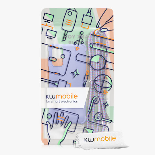 KWmobile Back Cover Σιλικόνης / Πλαστικό με Λουράκι Μπλε (Moto G42)