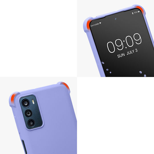 KWmobile Back Cover Σιλικόνης / Πλαστικό με Λουράκι Μπλε (Moto G42)
