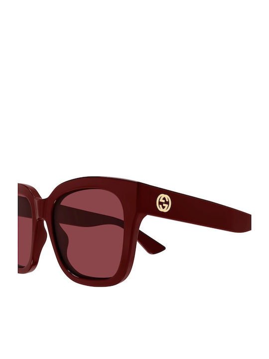 Gucci Gucci Women's Sunglasses with Burgundy Horn-Rimmed Frame and Burgundy Lenses GG1338S 007