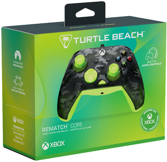 Turtle Beach Rematch Core Ενσύρματο Gamepad για PC / Xbox One / Xbox Series Ghost Black / Camo Yellow