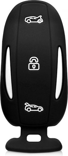 Car Key Cover Case Tesla Model X Silicone Black 45661.01