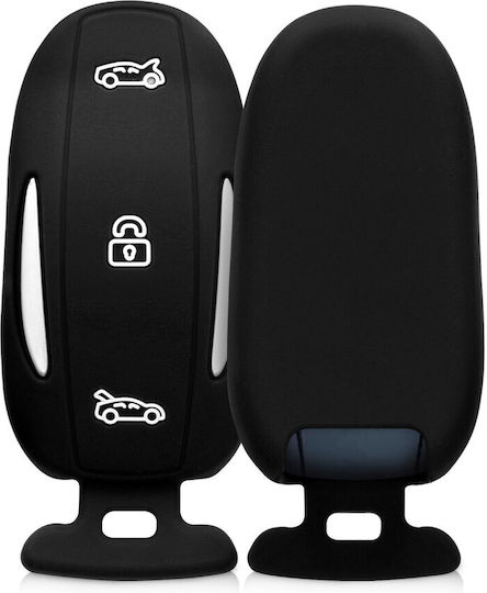 Car Key Cover Case Tesla Model X Silicone Black 45661.01