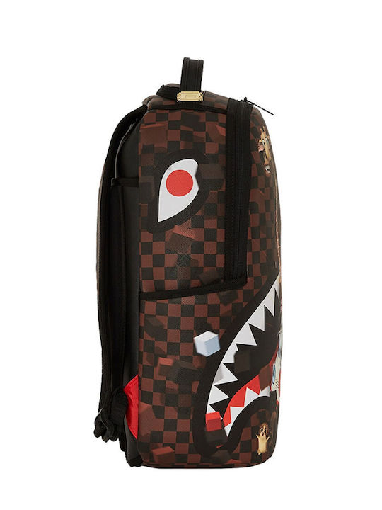 Sprayground DLXSV Σχολική Τσάντα Πλάτης Γυμνασίου - Λυκείου Καφέ