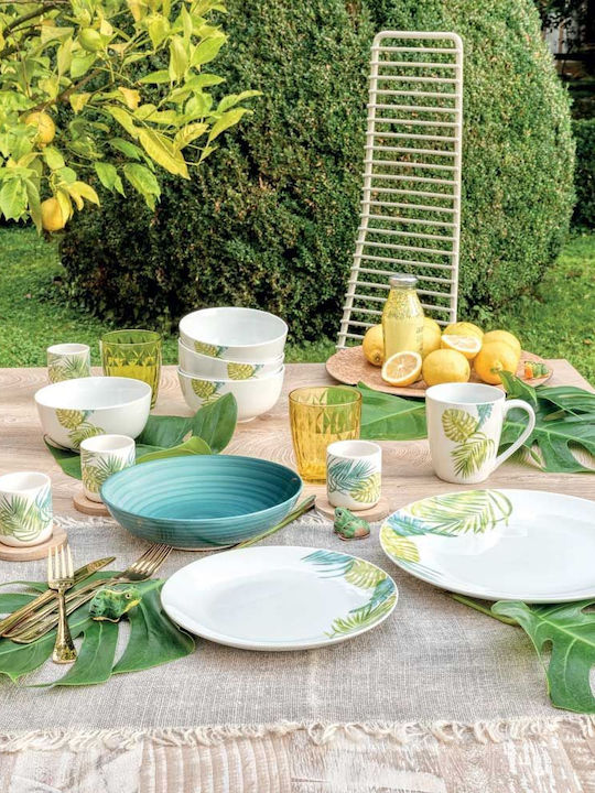 Set of 4 Porcelain Cups 120 Ml with Tognana Bali Saucers