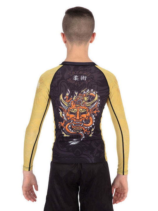 Детска Дълга Ръкави Rashguard Tatami Devils Game Eco Tech Recycled Черно