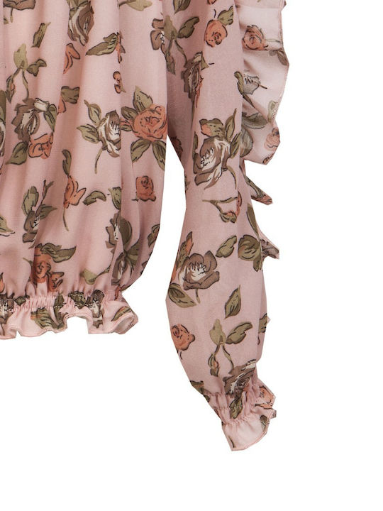 M&B Kid's Fashion Bluză pentru copii Cu mânecă lungă Roz