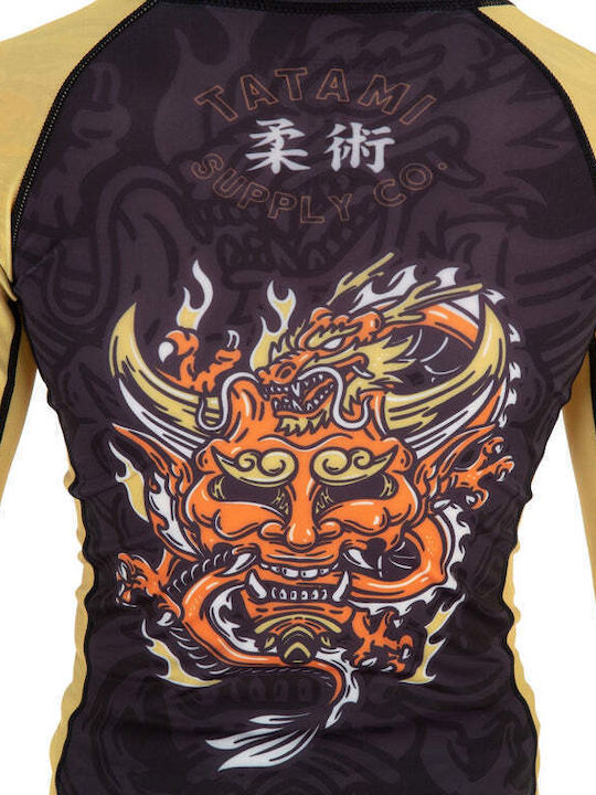 Детска Дълга Ръкави Rashguard Tatami Devils Game Eco Tech Recycled Черно