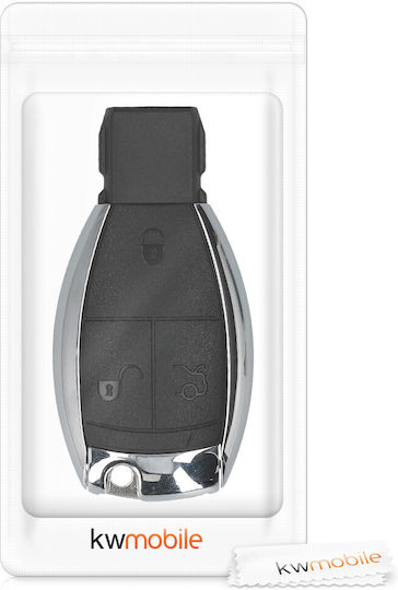 Key Case Mercedes Benz 3 Buttons Plastic Silver 49604.01