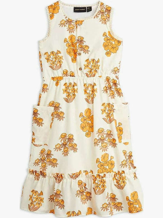 Παιδικο Φορεμα Flowers Woven Flounce Dress 2225010213 Beige