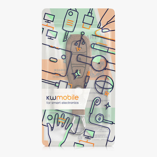 Kwmobile Autoschlüssel Schutzhülle Ford 3 Tasten Braune Schwarze Eco Leder 54933.02