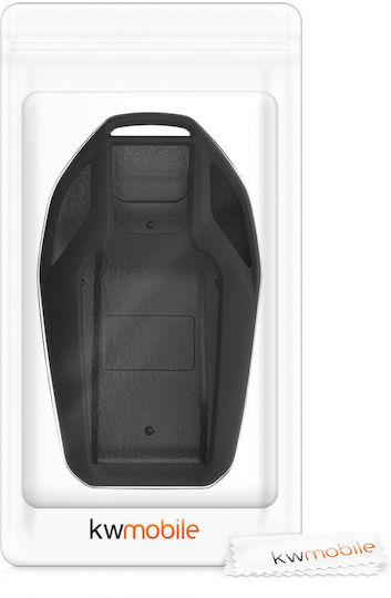 Car Key Case Bmw Display Kwmobile Plastic Black Red 49672.02