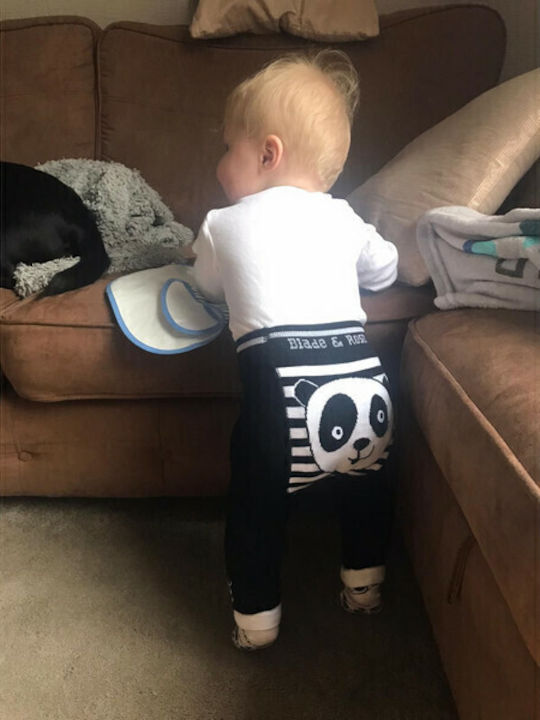 Kinderleggings Blade & Rose Wwf Panda Schwarz-Weiß
