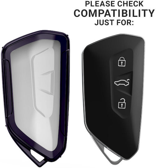 Husă Cheie Auto VW Skoda Seat 3 Butoane Kwmobile Silicon Multicolor 55672.01