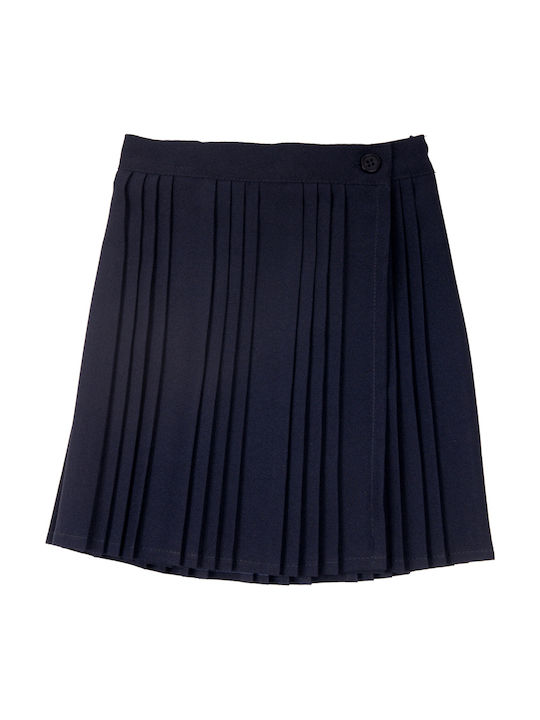 Poulain Kids' Pleated Skirt Parade Monochrome Blue Poulain Kids' Pleated Skirt Parade Monochrome Blue