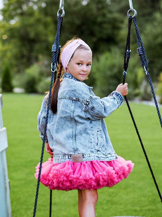 Elefunt Kids' Tulle Tutu Skirt Monochrome Fuchsia