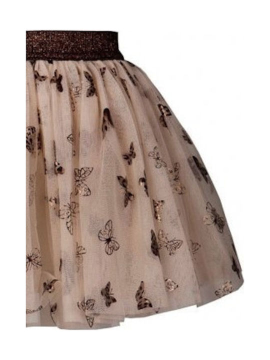 M&B Kid's Fashion Kids' Tulle Tutu Skirt Beige