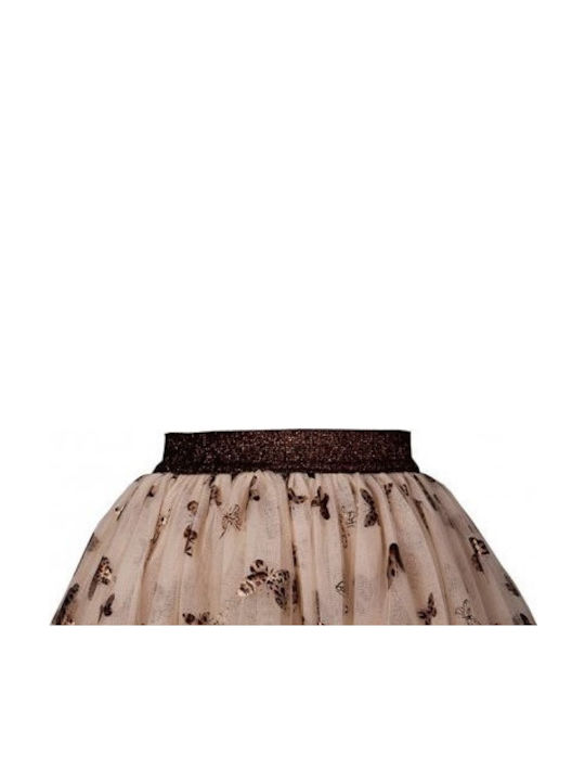 M&B Kid's Fashion Kids' Tulle Tutu Skirt Beige