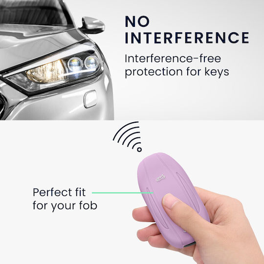 Kwmobile Car Key Cover Case Tesla Model 3 Model Y Model S Purple Silicone Kwm000025eb004c