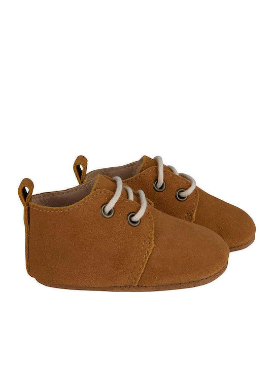 Baby Dutch Βρεφικά Παπούτσια Κορδόνια Cognac Unisex 22 X 16 X 7 Cm
