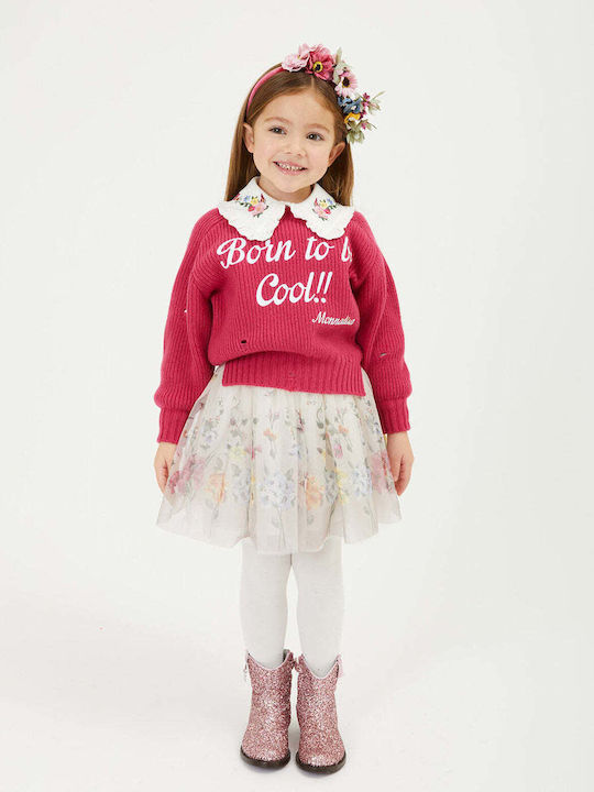 Monnalisa Besticktes Twill Kinderhemd