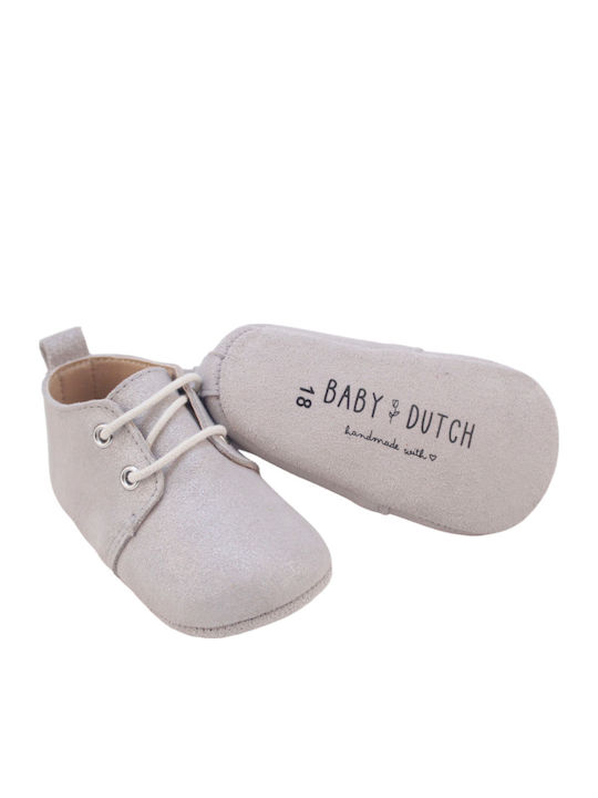 Baby Dutch Βρεφικά Παπούτσια Κορδόνια Glitter Unisex 22 X 16 X 7 Cm