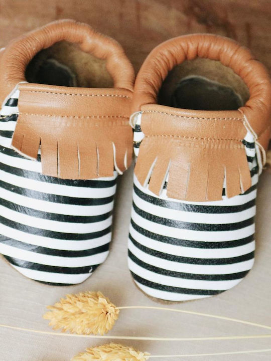 Baby Dutch Soft-Sole Shoes for Babies Nature Stripped Unisex 22 X 16 X 7 Cm