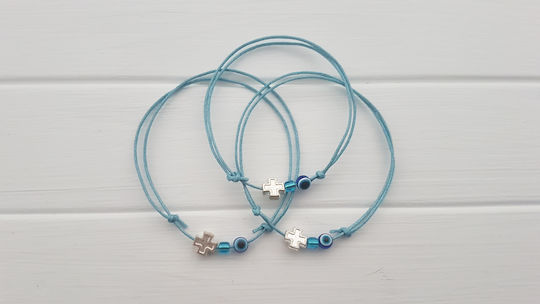 Baby Unicorn Taufe Anhänger Armbänder Hellblau 50 Stück