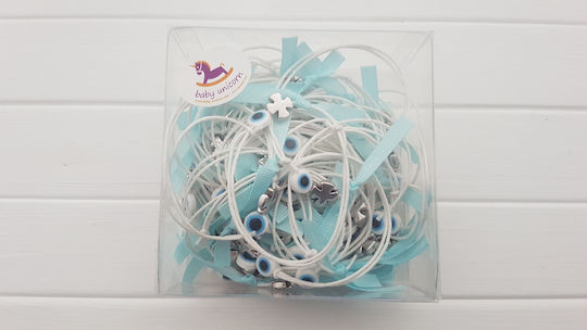 Baby Unicorn Amulet De Botez Brățară Albastru Deschis 50 Bucăți