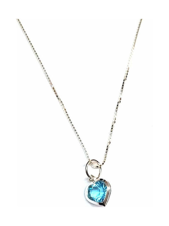 Silver 925 Kids Necklace Silver Pendant Heart
