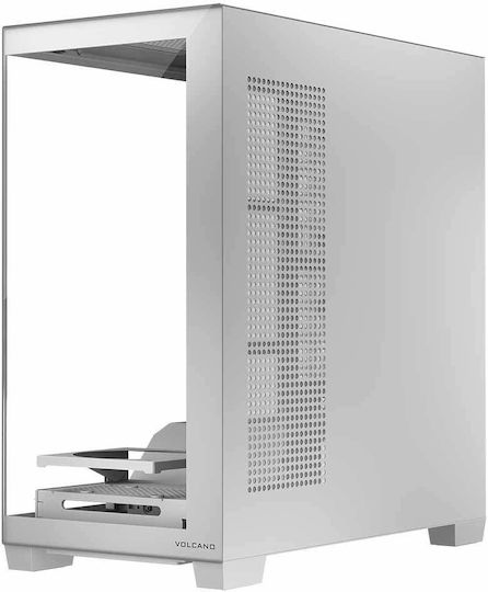 Modecom Volcano Stellar NF Gaming Midi Tower Κουτί Υπολογιστή με Πλαϊνό Παράθυρο Λευκό