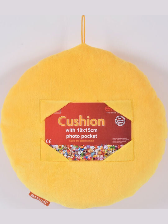 Kinder Wurfkissen Foto Rahmen Emoji Smiley Tong 30x30cm