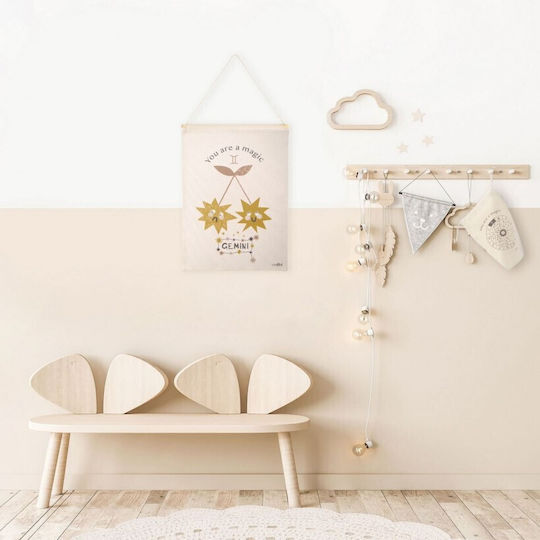 Παιδικη Παντα Τοιχου Nattiot Little Gemini Natural 40x50 100% Βαμβακι