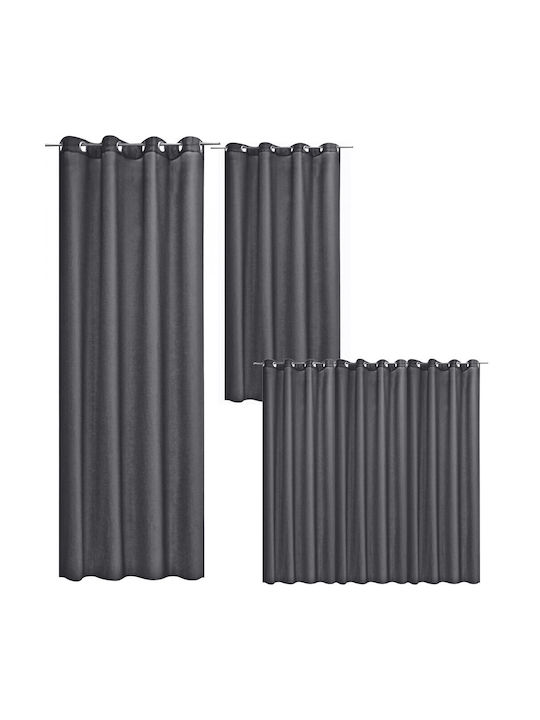 Jemidi24 Завеса Затъмнение с Копчета Сив 140x245бр