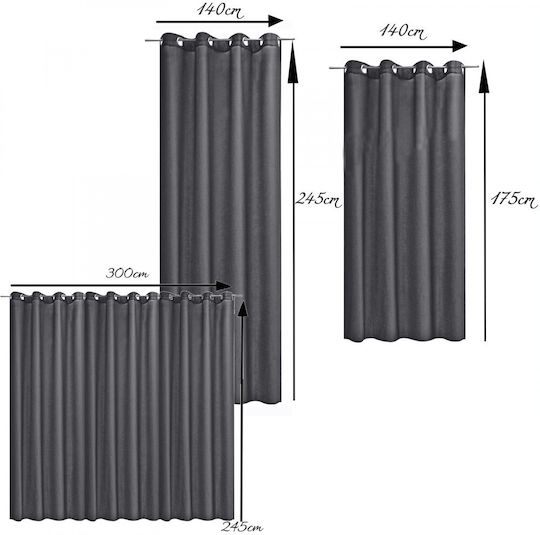 Jemidi24 Κουρτίνα Συσκότισης με Τρουκς Καφέ 140x245εκ.