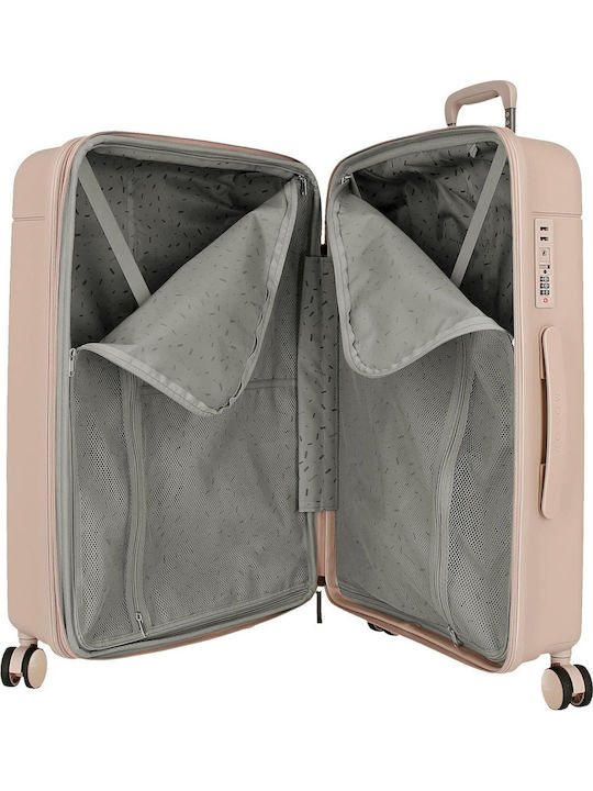 Movom Medium Hard Taupe Suitcase With 4 Wheels Height 68cm
