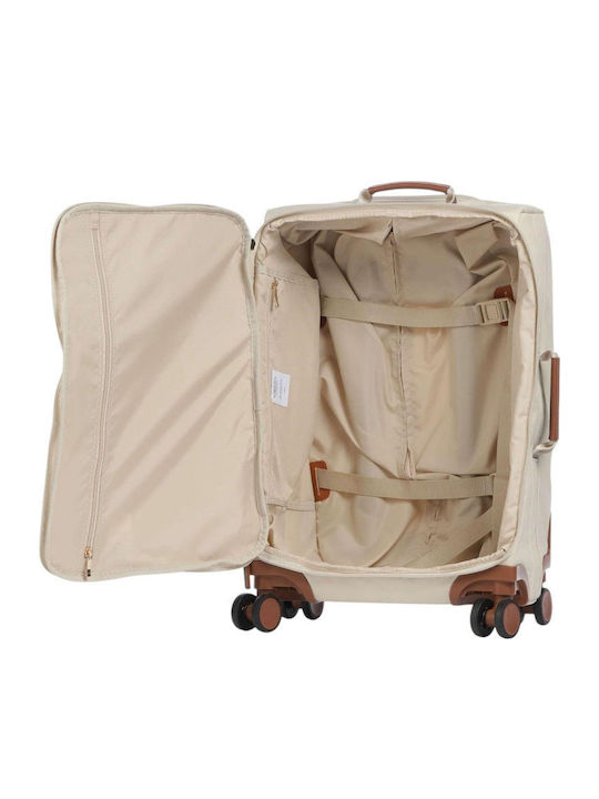Bric's Milano Travel Cabin Suitcase Beige with 4 Wheels Height 55cm