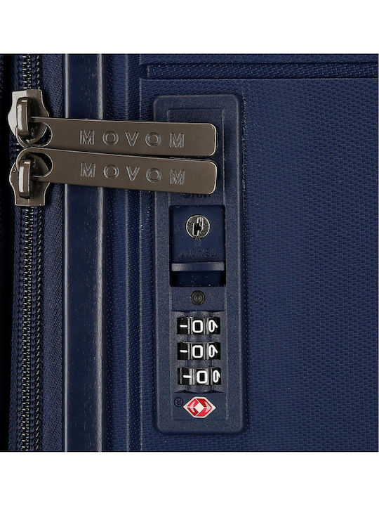 Movom Großer Hartreisekoffer Marineblau mit 4 Rädern Höhe 78cm