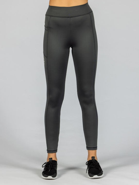 17-21107005 Women's Cropped Training Legging High Waisted Anthracite