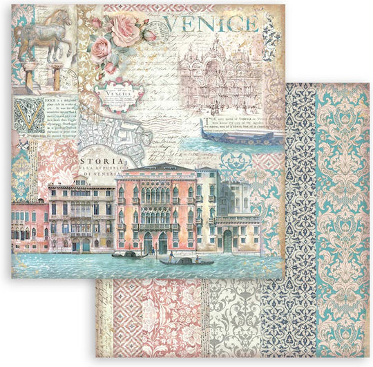 Scrapbooking-Zubehör Χαρτιά 10 Stück 20,3×20,3cm Stamperia Venice City Art