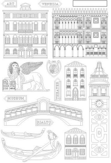 Καλούπι Σιλικόνης A5 15×21cm Stamperia Venice City Art Monuments