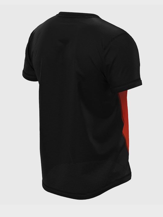 Athletic Short Sleeve Orange Blouse